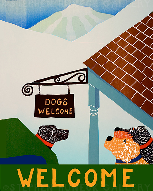 Dogs Welcome - Mat  Dog Mountain, VT - Stephen Huneck