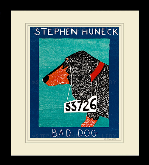 Bad Dog Dachshund Medium Woodcut | Dog Mountain, VT - Stephen Huneck