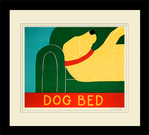 Dog Bed Original Woodcut | Dog Mountain, VT - Stephen Huneck
