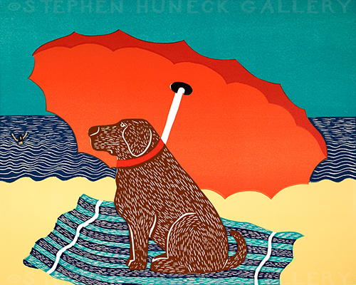 Lifeguard Original Woodcut | Dog Mountain, VT - Stephen Huneck