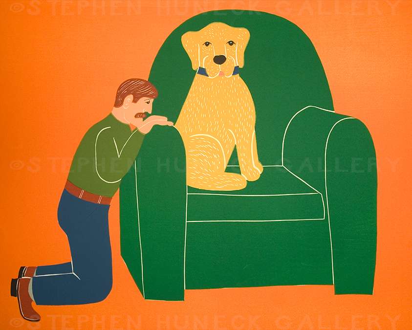Begging for a Chair Giclee Print | Dog Mountain, VT - Stephen Huneck